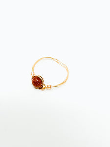 Duzy Stone Gold Wire Ring