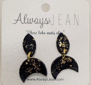 Black foil moons