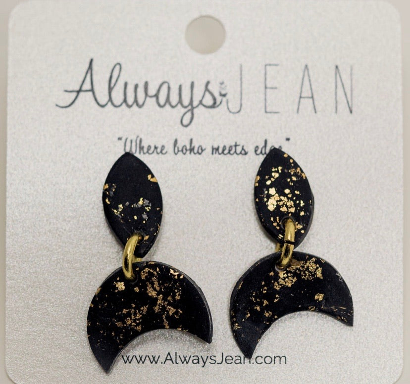 Black foil moons