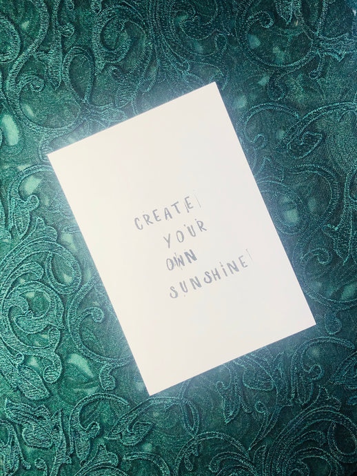 Create your own sunshine Stamp Art