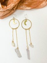 Load image into Gallery viewer, Clarity Citrine &amp; Quartz Dangles- 14k Earring Hooks.