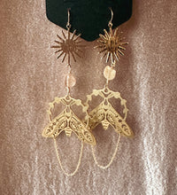 Load image into Gallery viewer, Brown Rutilated Wing Sunz -14k Earring Hooks.