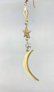 Quartz Moons and Starz - 14k Earring Hooks.