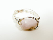 Load image into Gallery viewer, Kunzite Stone Silver Wire Ring