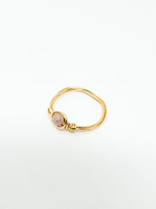 Clear Stone Gold Wire Ring