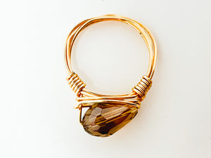 Chandelier Gold Wire Ring