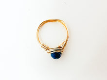 Load image into Gallery viewer, Sodalite Stone Gold Wire Ring