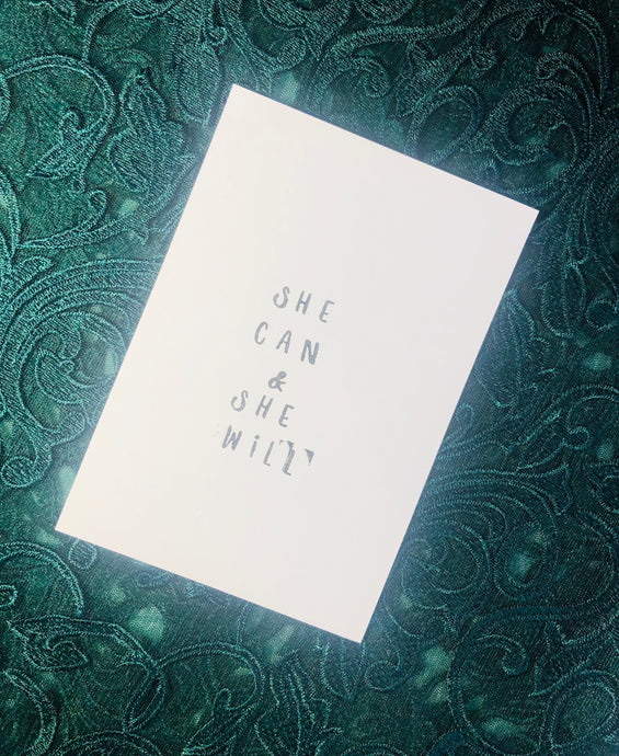 She can and she will Stamp Art