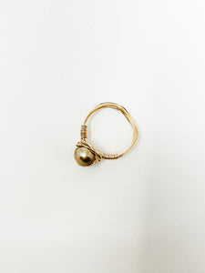 Gold Pearl Gold Wire Ring