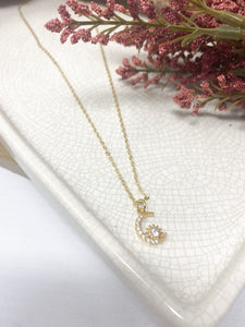 Tala Sun Moon-Gold Filled Necklace.