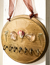 Load image into Gallery viewer, Delicate Rose Quartz Gold Wall hanging- Jewelry &amp; Key display